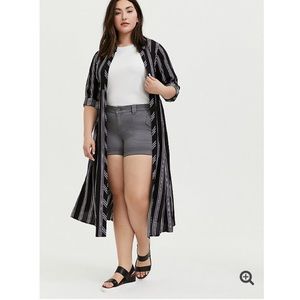 NWT TORRID Multi Stripe Challis Duster Kimono